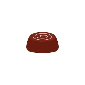 Brown chocolate truffle candy. Vector 스톡 일러스트