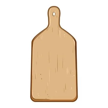 Brown chopping board cartoon vector illustration Stock Illustration