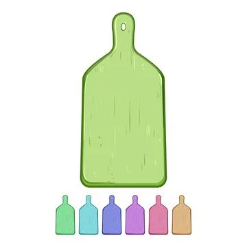 Brown chopping board cartoon vector graphic 库存插图