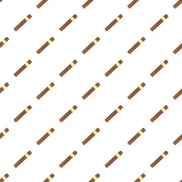 Brown cigar of cuba icon, flat style Stock Illustration
