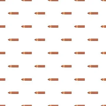 Brown cigar flat vector seamless pattern 스톡 일러스트