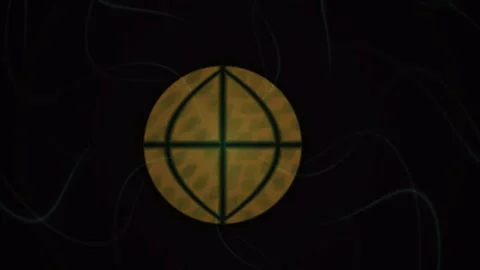 Brown circle with black lines. Stock Footage 339999411