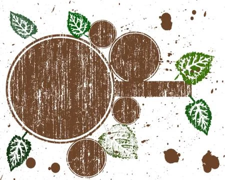 Brown Circle Grunge Stock Illustration