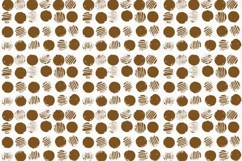 Brown circle pattern background block prints Stock Illustration