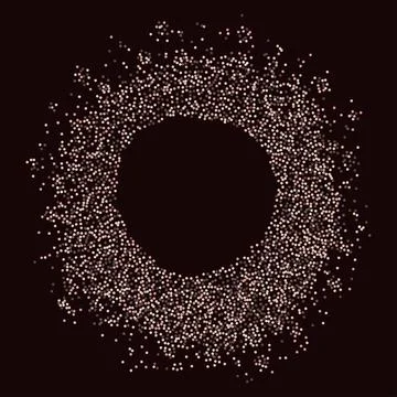 Brown circular dotted frame Stockillustratie