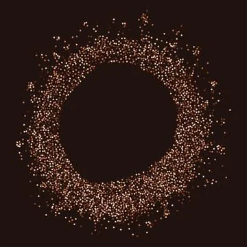 Brown circular dotted frame 스톡 일러스트