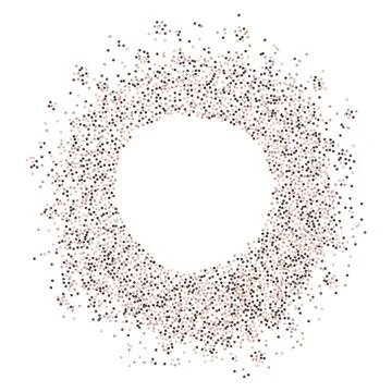Brown circular dotted frame イラスト素材
