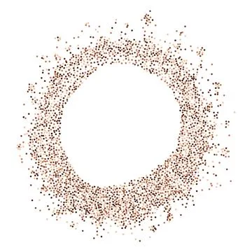 Brown circular dotted frame 스톡 일러스트