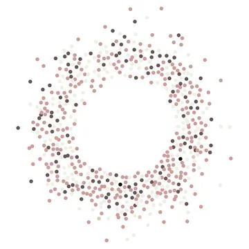 Brown circular dotted frame Illustrazione stock