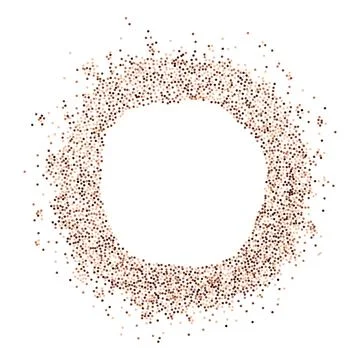 Brown circular dotted frame イラスト素材