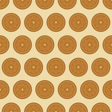 Brown circular pattern with geometric center on light beige background Stock Illustration