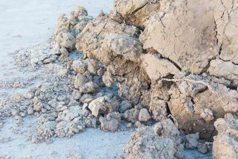 Brown clay pile Stock Photos