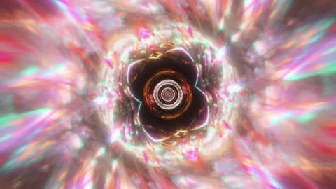 Brown Clean Digital Tunnel VJ Loop Stock Footage 330009383