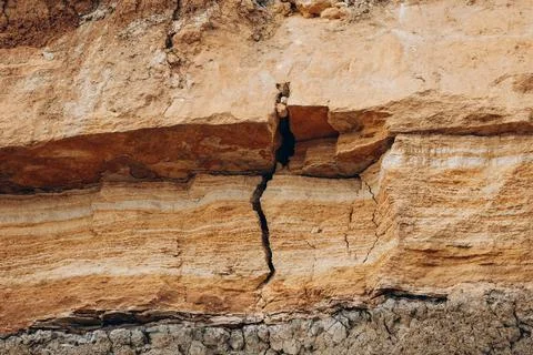Brown cliff rock formations Textures and patterns backgrounds Stock Photos