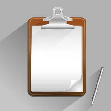 Brown clipboard Illustrazione stock