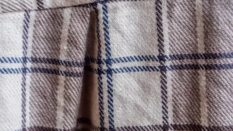 Brown cloth texture with gingham as a background Stock Photos