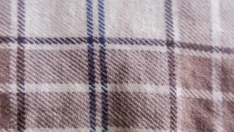 Brown cloth texture with gingham as a background Stock Photos