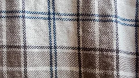 Brown cloth texture with gingham as a background Stock Photos