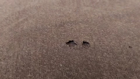 Brown cloth torn and damaged with holes. texture effect Stock Footage 314931410
