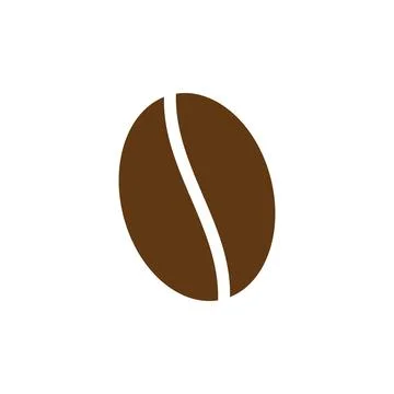 Brown Coffe bean icon in flat style isolated on white background.  Abstract.. Stock Illustration