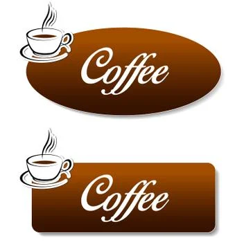 Brown coffee banners Stock Illustration