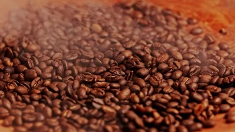 Brown coffee bean details Stock Footage 341937070
