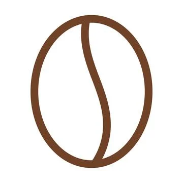 Brown coffee bean icon. Vector isolated on white background Illustrazione stock