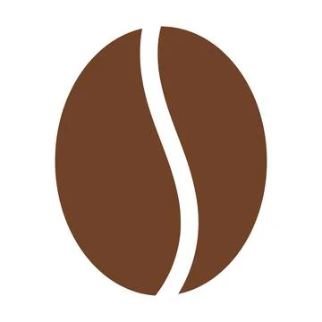 Brown coffee bean icon. Vector isolated on white background Illustrazione stock