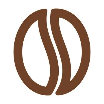 Brown coffee bean icon. Vector isolated on white background Stock Illustration