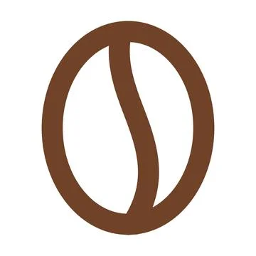 Brown coffee bean icon. Vector isolated on white background Stock Illustration