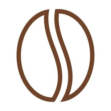 Brown coffee bean icon. Vector isolated on white background Stock Illustration