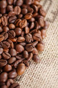 Brown coffee beans Stock Photos