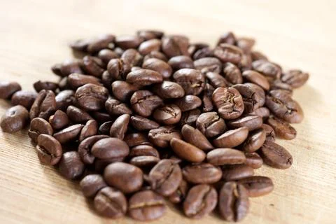 Brown coffee beans Stock Photos