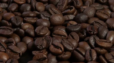Brown Coffee beans with steam loop video HD Stock Footage 59305304