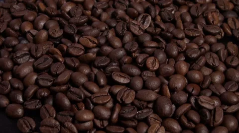 Brown Coffee beans with steam loop video HD Stock Footage 59305348