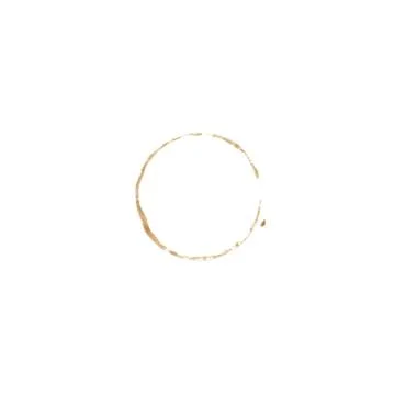 Brown Coffee Cup Mark on Isolated on White Background. Stock Illustration