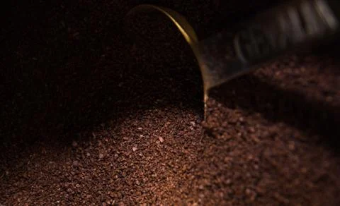 Brown coffee grounds Stock Photos