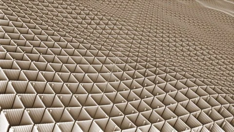 Brown color 3d cube forming wave pattern simple and classy background Video stock 296089305