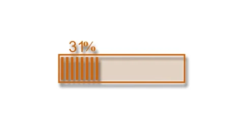 Brown color 3d waiting loading bar animation on white background Stock Footage 301616024