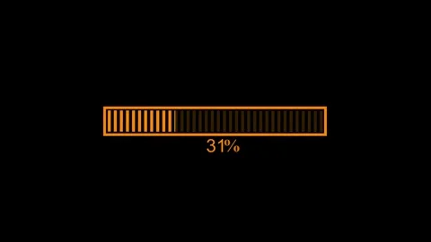 Brown color dash waiting progress bar animation on black background Vidéo 301616027