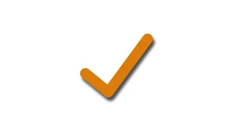 Brown color simple 3d check mark animation with white background Stock-Footage 301616041