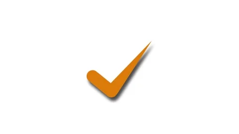 Brown color simple 3d tick mark animation with white background Vidéo 301616048