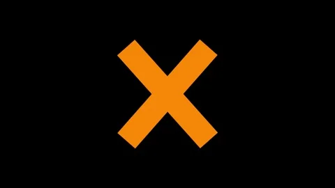 Brown color simple bolt X mark animation with black background Vidéo 301616054