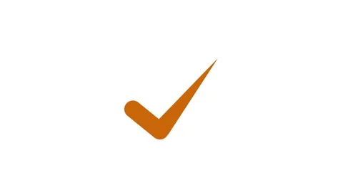 Brown color simple tick mark animation with white background Видео 301616089