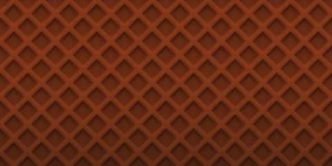 Brown color square shape element waffle back Stock Illustration