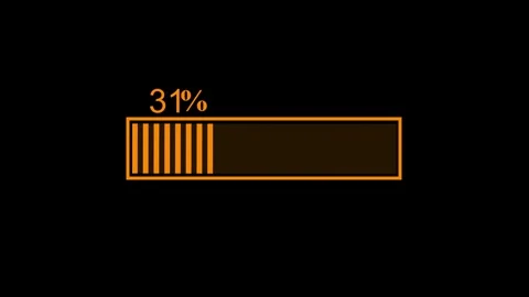Brown color waiting loading bar animation on black background Stockbeeldmateriaal 301616106