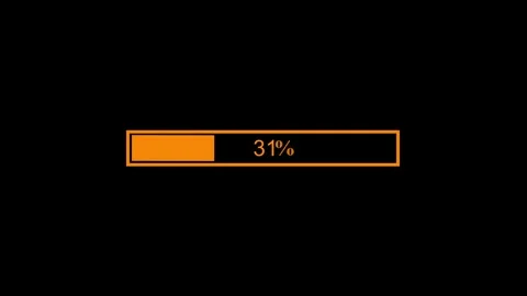Brown color waiting progress bar animation on black background Vidéo 301616105