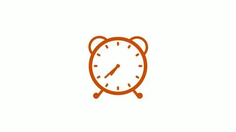 Brown colour counting down alarm clock white background Stock Illustration