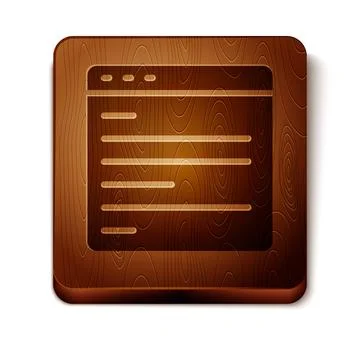 Brown Computer api interface icon isolated on white background. Application 스톡 일러스트