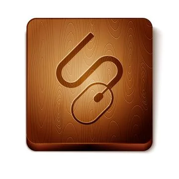 Brown Computer mouse icon isolated on white background. Optical with wheel .. 스톡 일러스트